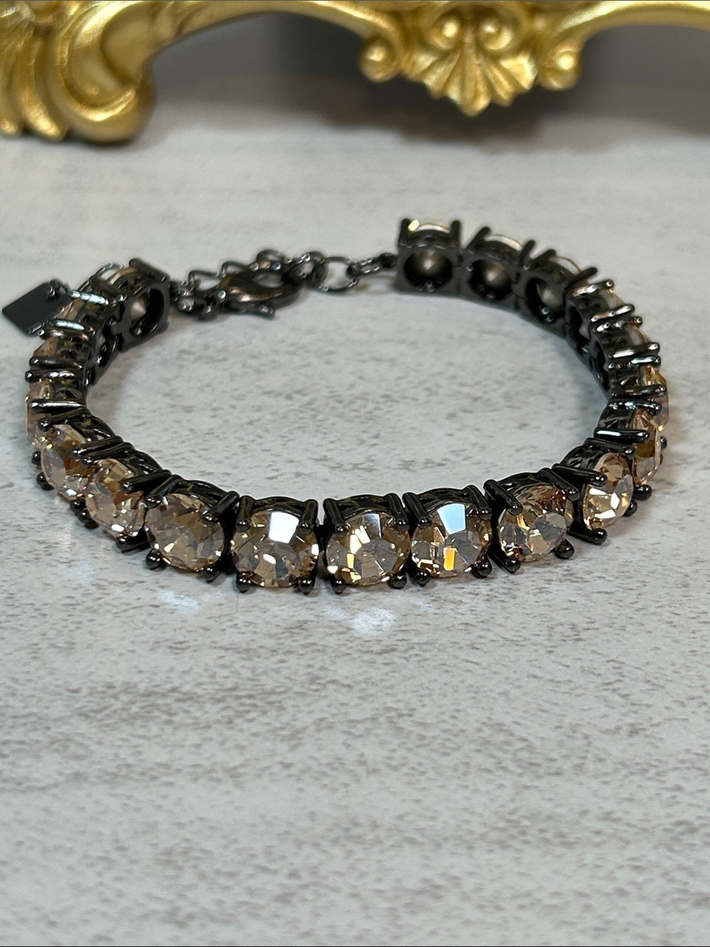 Park Lane Glow Impression bracelet champagne Swarovski crystals polished finish